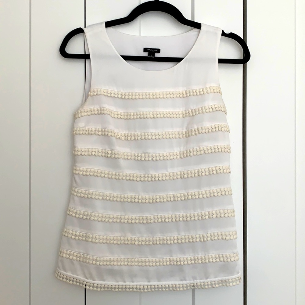 AT White Top with Cream Detail